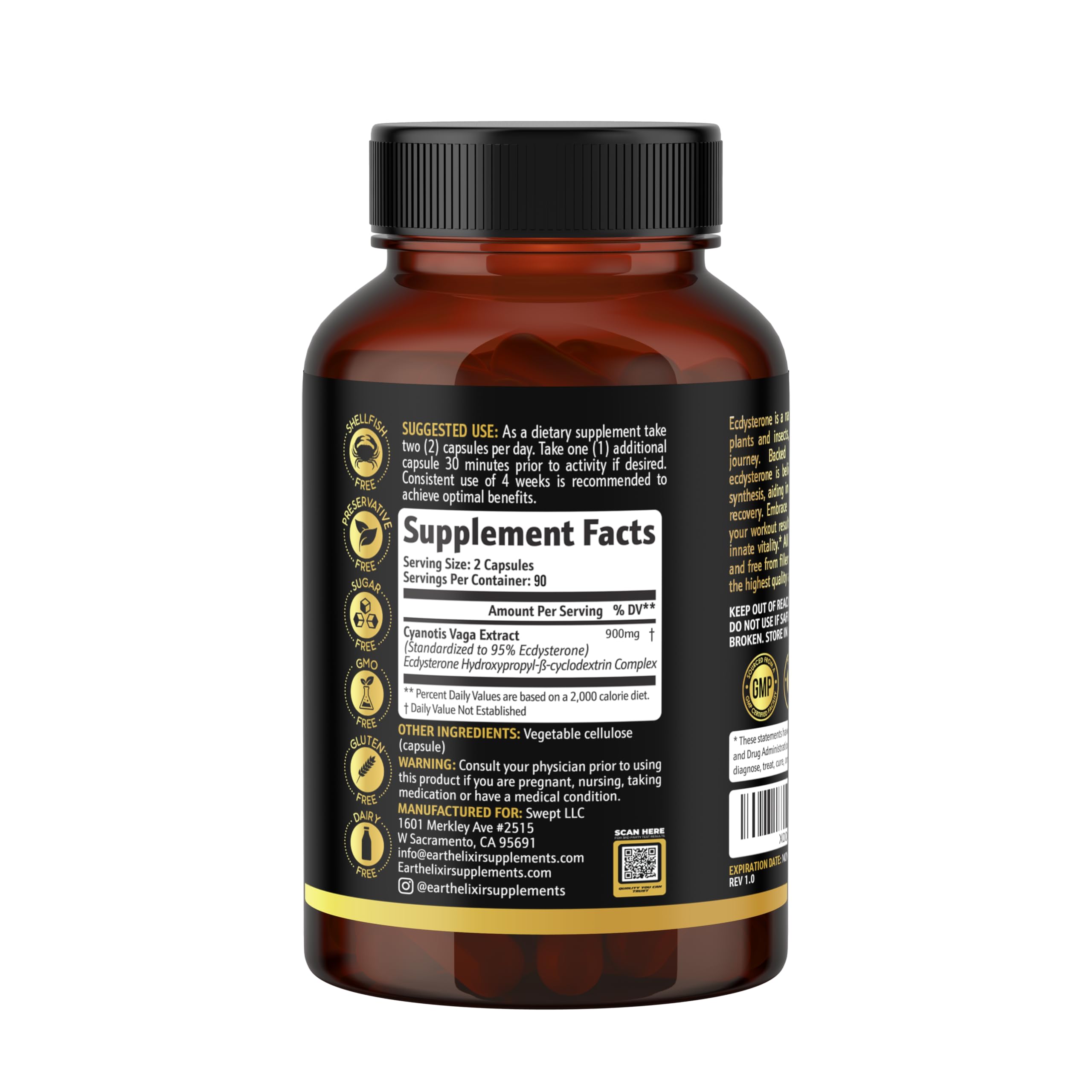 Producto apto para veganos, libre de gluten y no contiene organismos modificados
