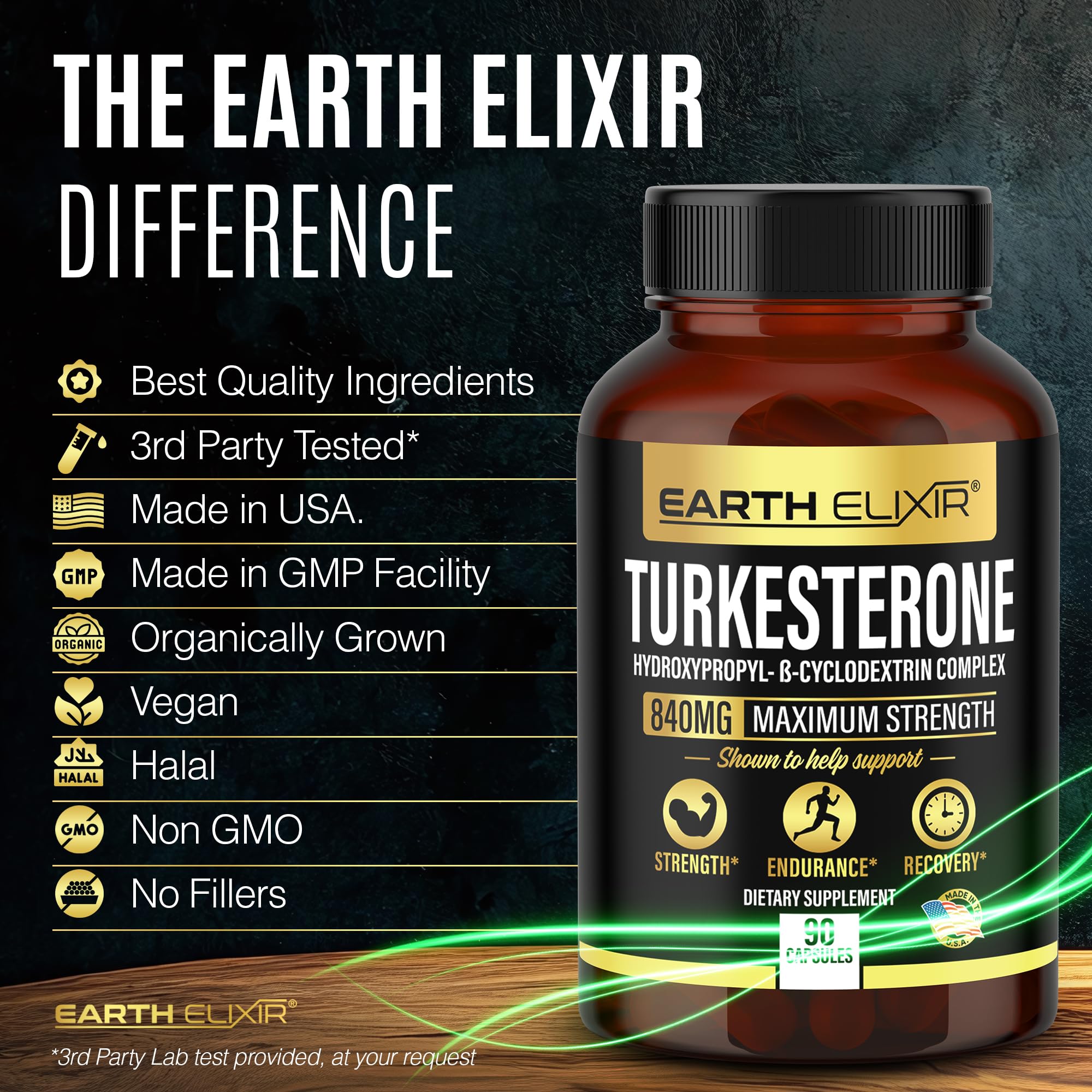Earth Elixir pruebas de terceros para mayor transparencia.