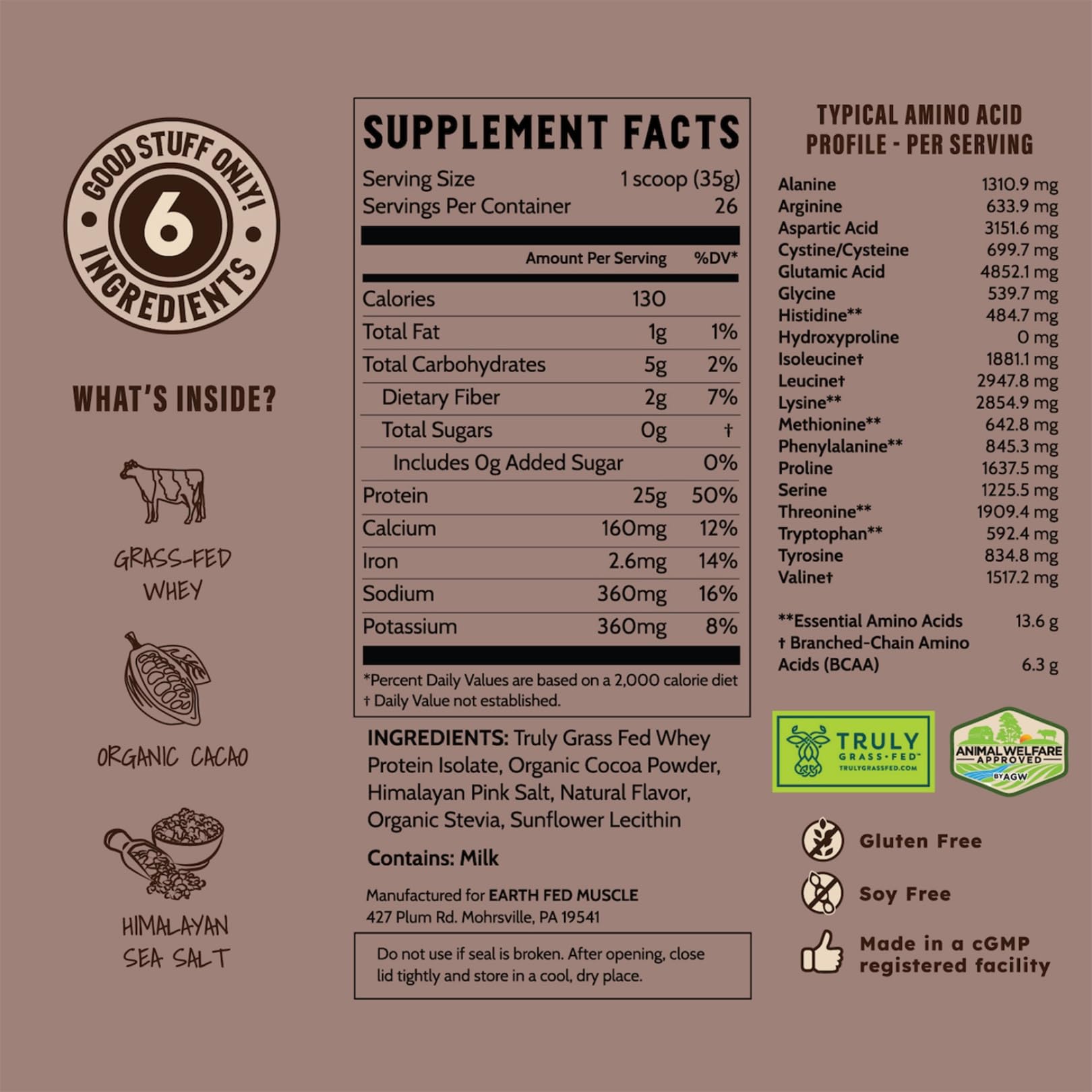 Uso diario de Earth Fed Muscle Dark Arts Whey para nutrición equilibrada.