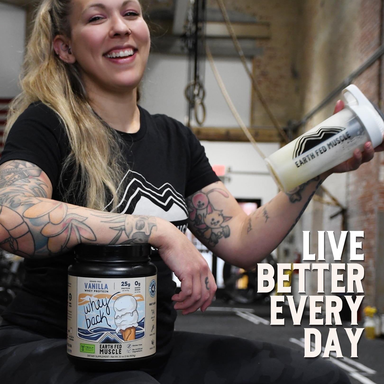 Earth Fed Muscle Whey Back: uso post-entrenamiento para recuperación rápida