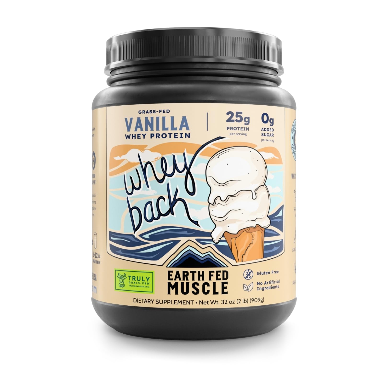 Earth Fed Muscle Whey Back: proteína aislada irlandesa de pasto para recuperación muscular