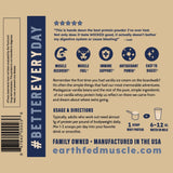 Earth Fed Muscle Whey Back: sin OGM, soja ni gluten para una dieta limpia