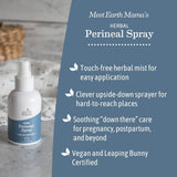 Earth Mama bálsamo perineal orgánico para aplicación localizada y confort.