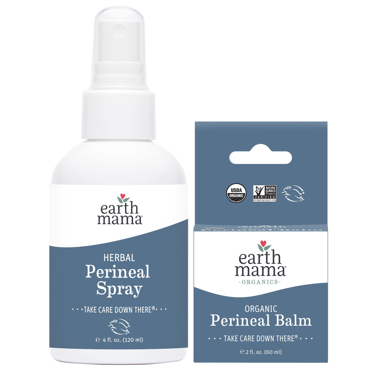 Earth Mama spray perineal en botella para comodidad diaria posparto.
