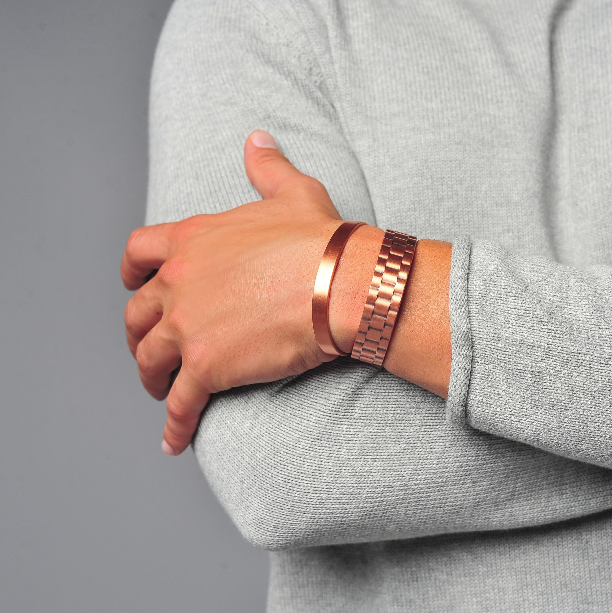 Earth Therapy pulsera cobre unisex con ajuste universal para muñecas de 6,5 a 8,75 pulgadas.
