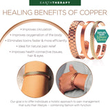 Earth Therapy pulsera de cobre lista para combinar con cualquier atuendo.