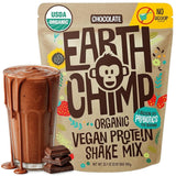 EarthChimp Proteína Orgánica Vegana Chocolate en botella para batidos diarios
