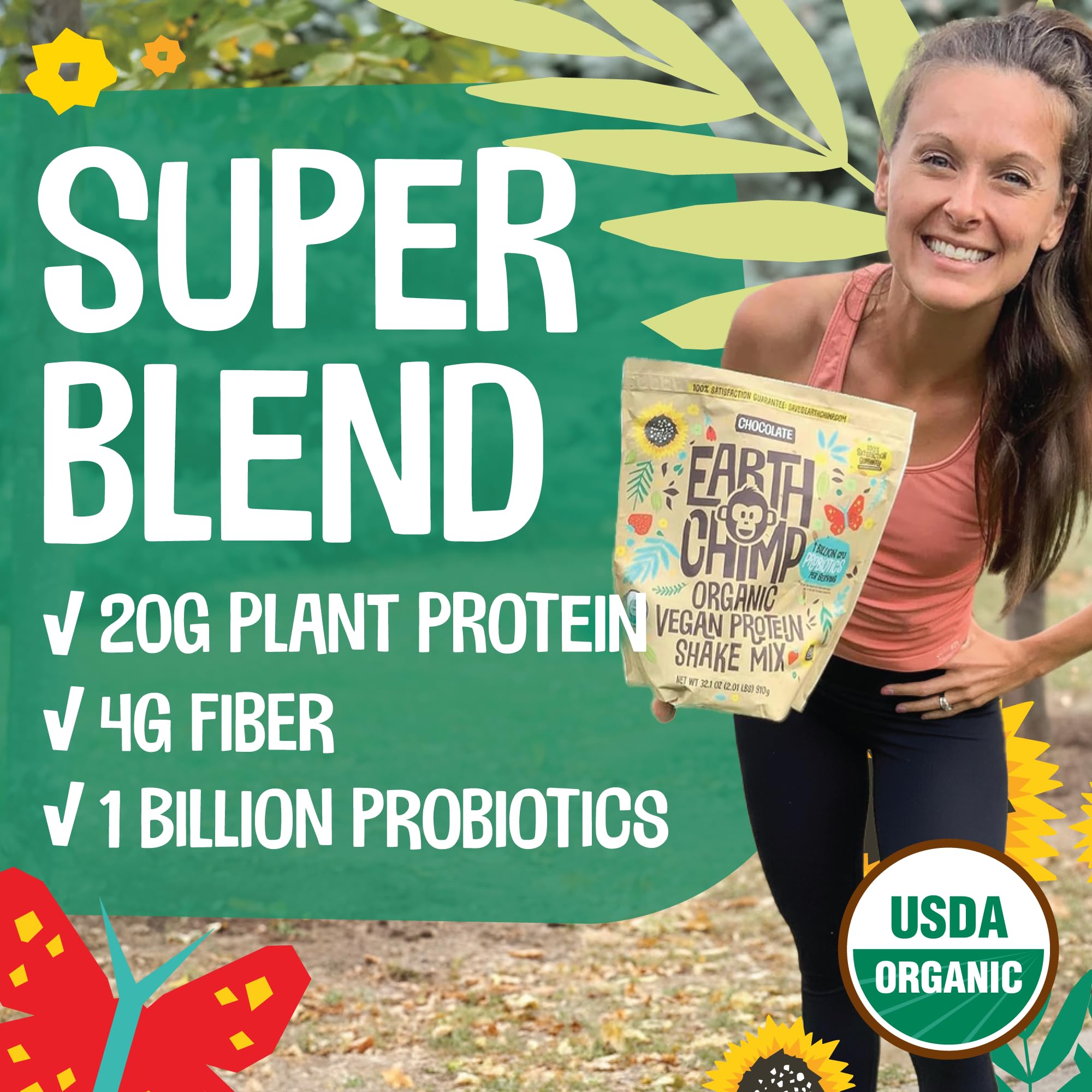 EarthChimp proteina vegana libre de lactosa ideal para dietas