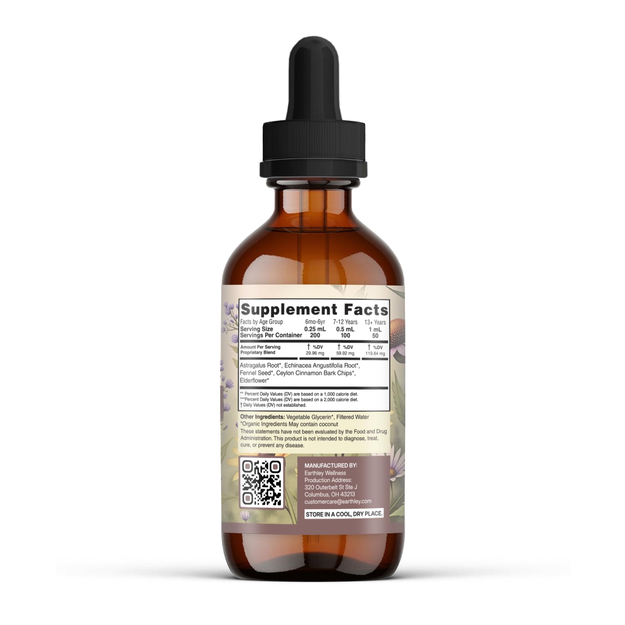 Earthley Wellness Siéntete Mejor Rápido, mezcla herbal orgánica con equinácea y hierbas para bienestar.