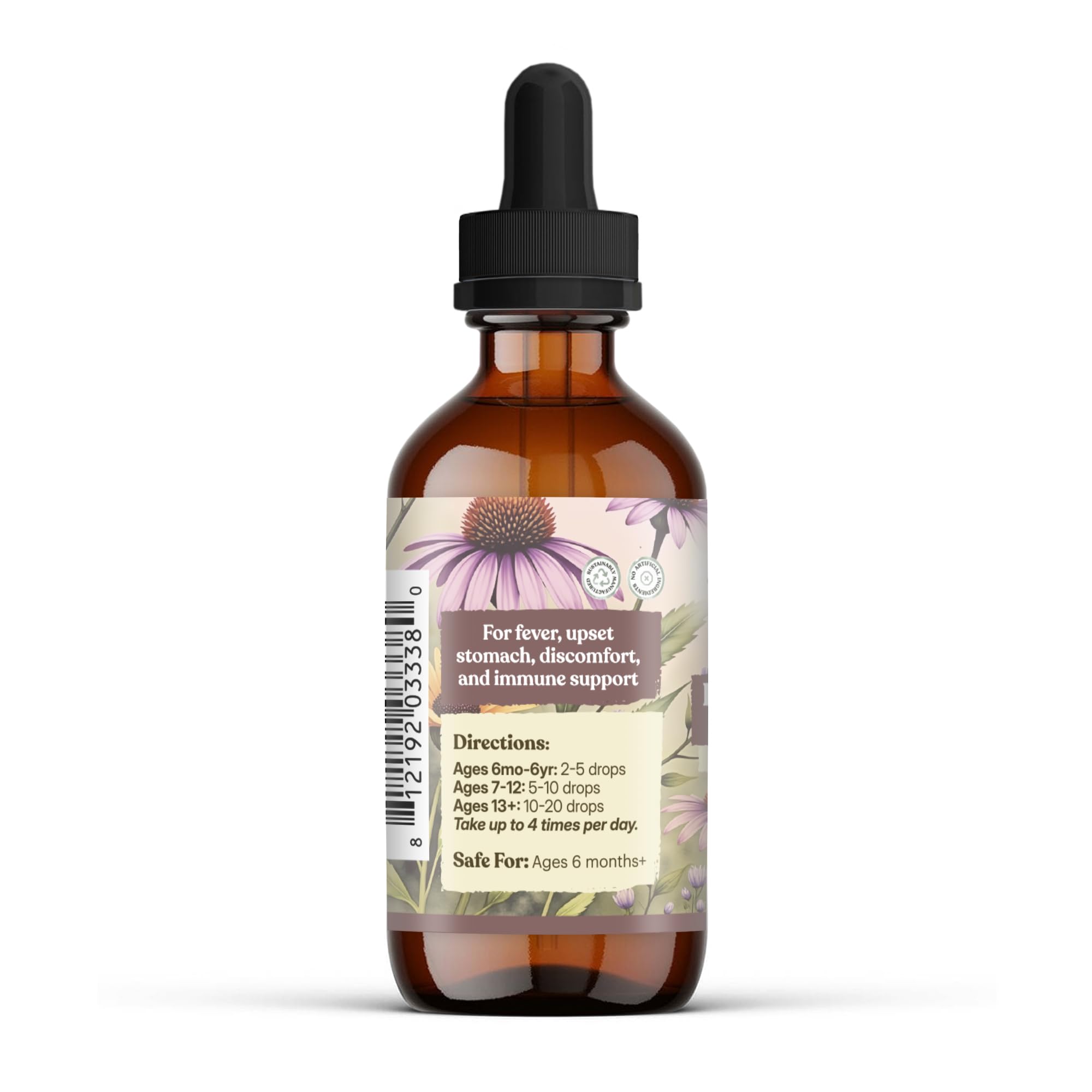 Earthley Wellness Siéntete Mejor Rápido, fórmula líquida sin alcohol apta para toda la familia.