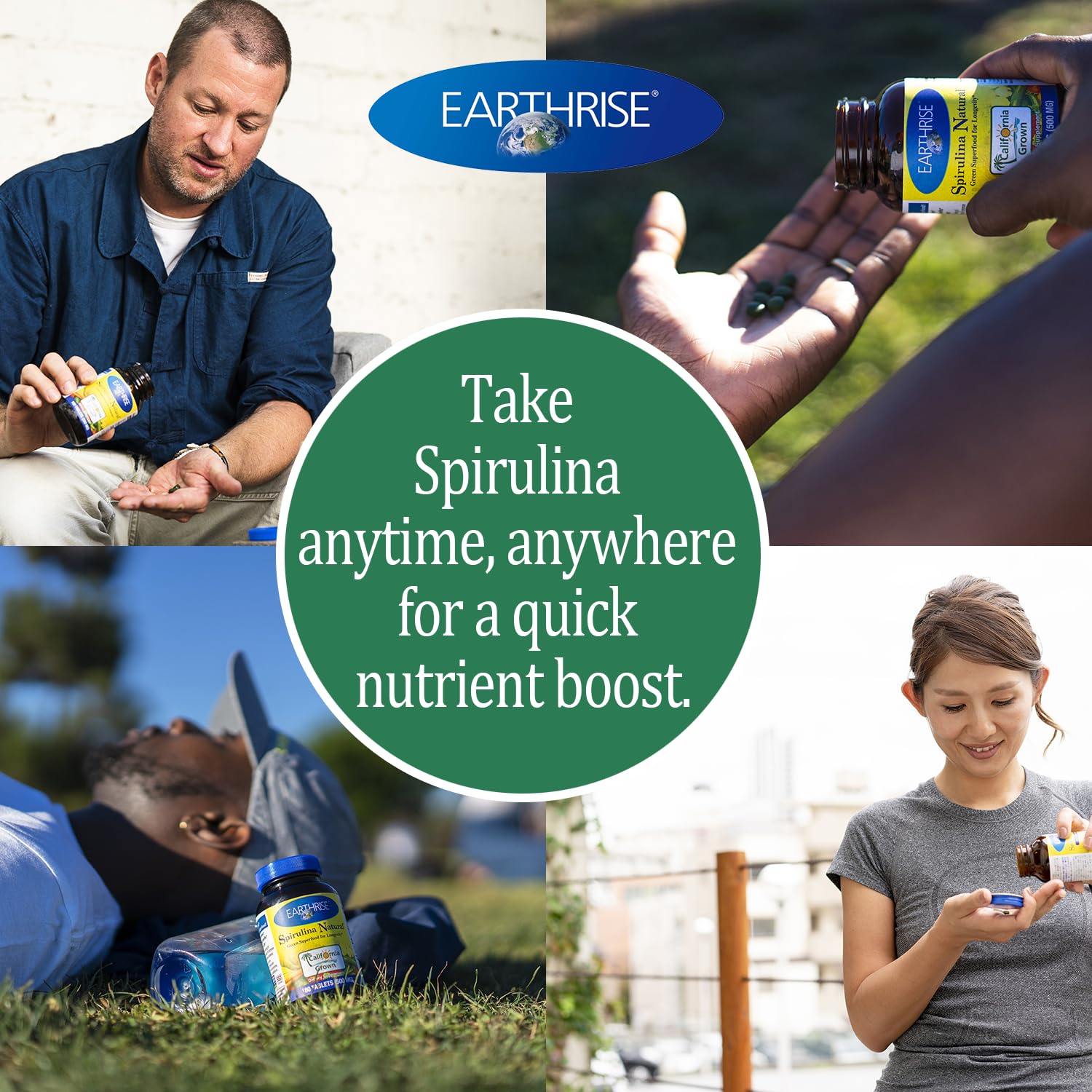 Earthrise espirulina keto amigable para dietas cetogénicas.