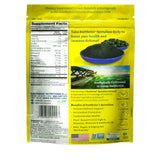 Envase azul Earthrise Spirulina de 454 g para almacenamiento práctico.