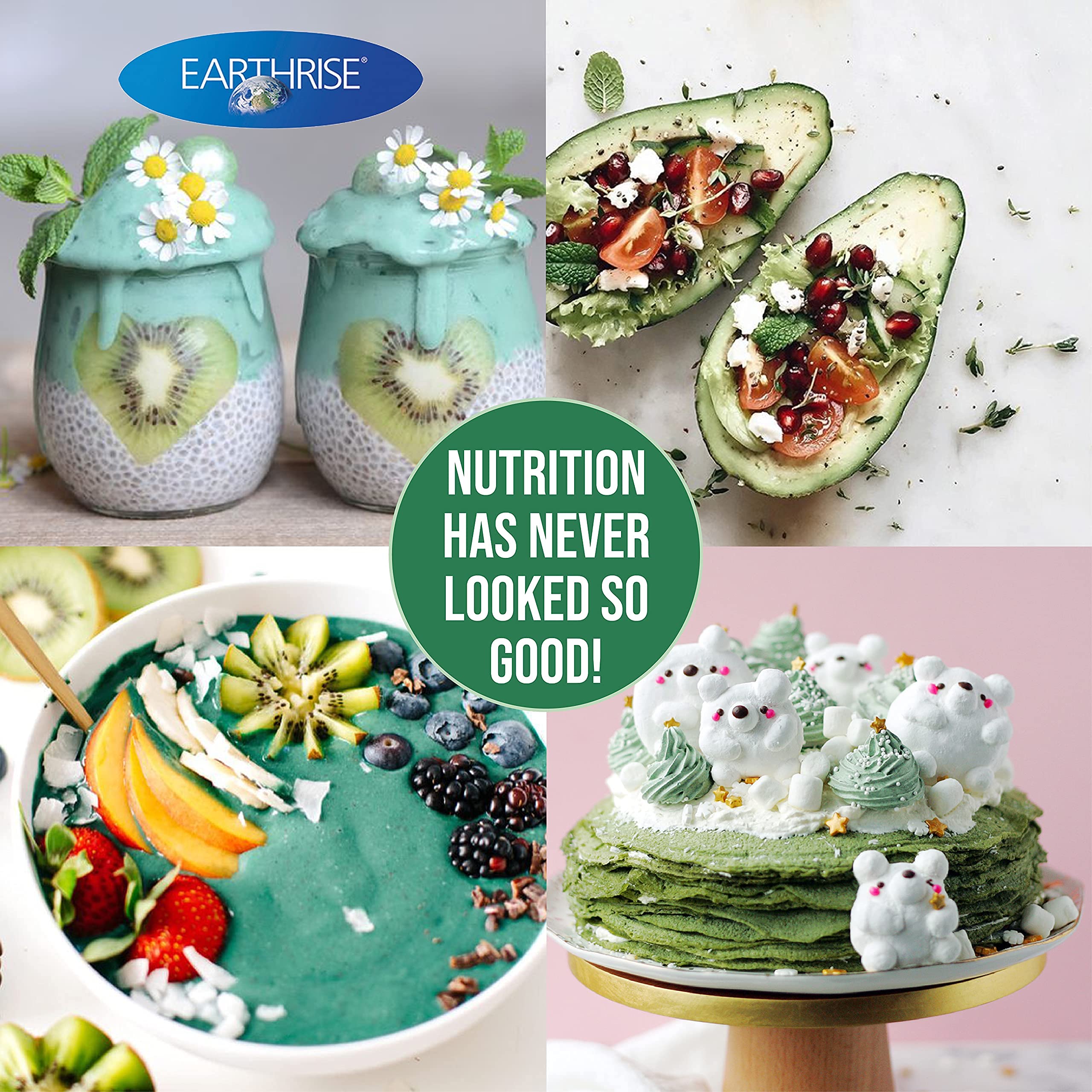 Batido con Earthrise Spirulina para un impulso natural de nutrientes.