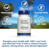 Earth's Bounty Noni Capsules, envase compacto, ideal para viajes.