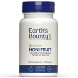 Earth's Bounty Noni Capsules, frasco visible, apoyo al bienestar diario.