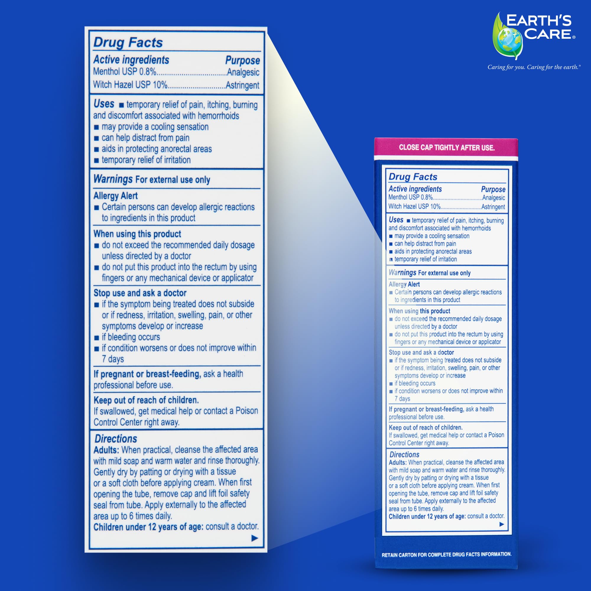 Earth’s Care hecho en usa, producto responsable para cuidado personal