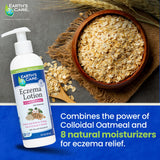 Earth's Care loción eczema textura crema de rápida absorción.