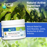 Earth's Care Muscle & Joint Rub, absorción rápida para uso diario.