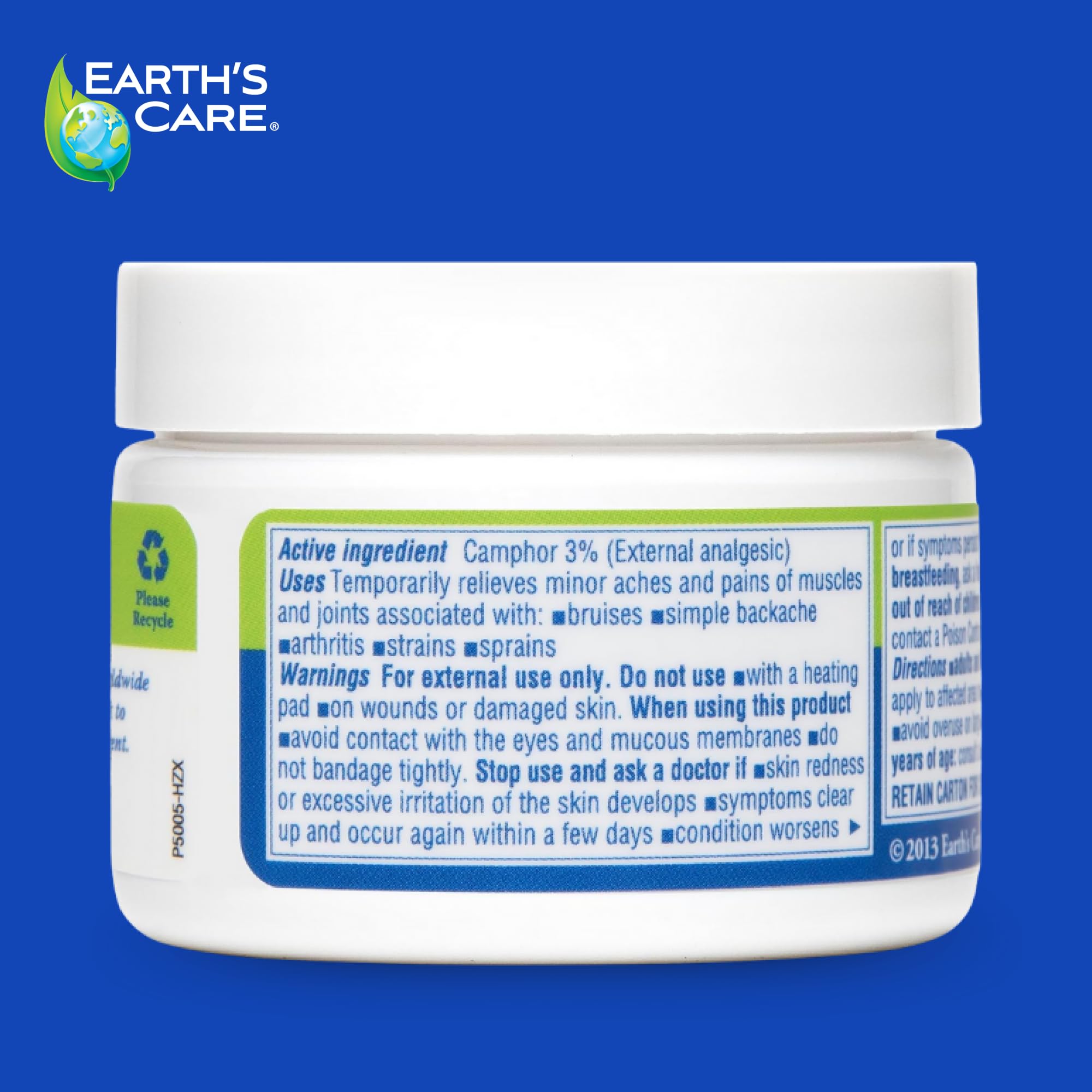 Earth's Care Muscle & Joint Rub, ideal para uso diario y alivio suave.