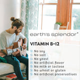 Earth's Splendor B12 opción vegetariana sin gluten para ingesta diaria.