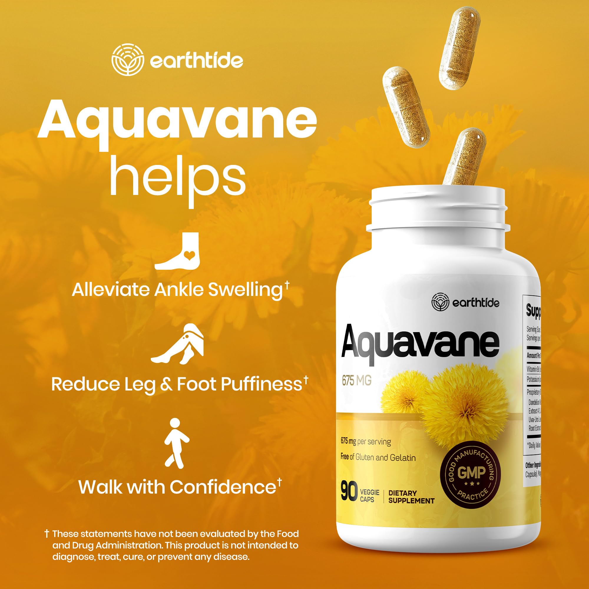 Earthtide Aquavane, ingredientes-clave: enfoque natural para apoyo de la diuresis