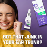 Earwax MD etiqueta frontal que muestra la presentación del producto.