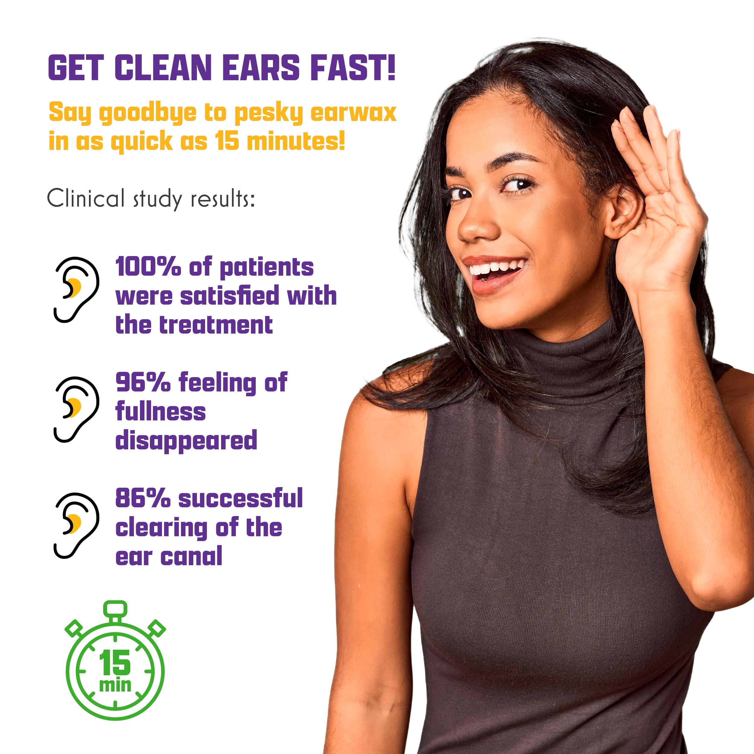 Jeringa de enjuague Earwax MD para lavado suave del canal auditivo