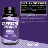 EAS Caféina Power, etiqueta y detalles de ingredientes visibles