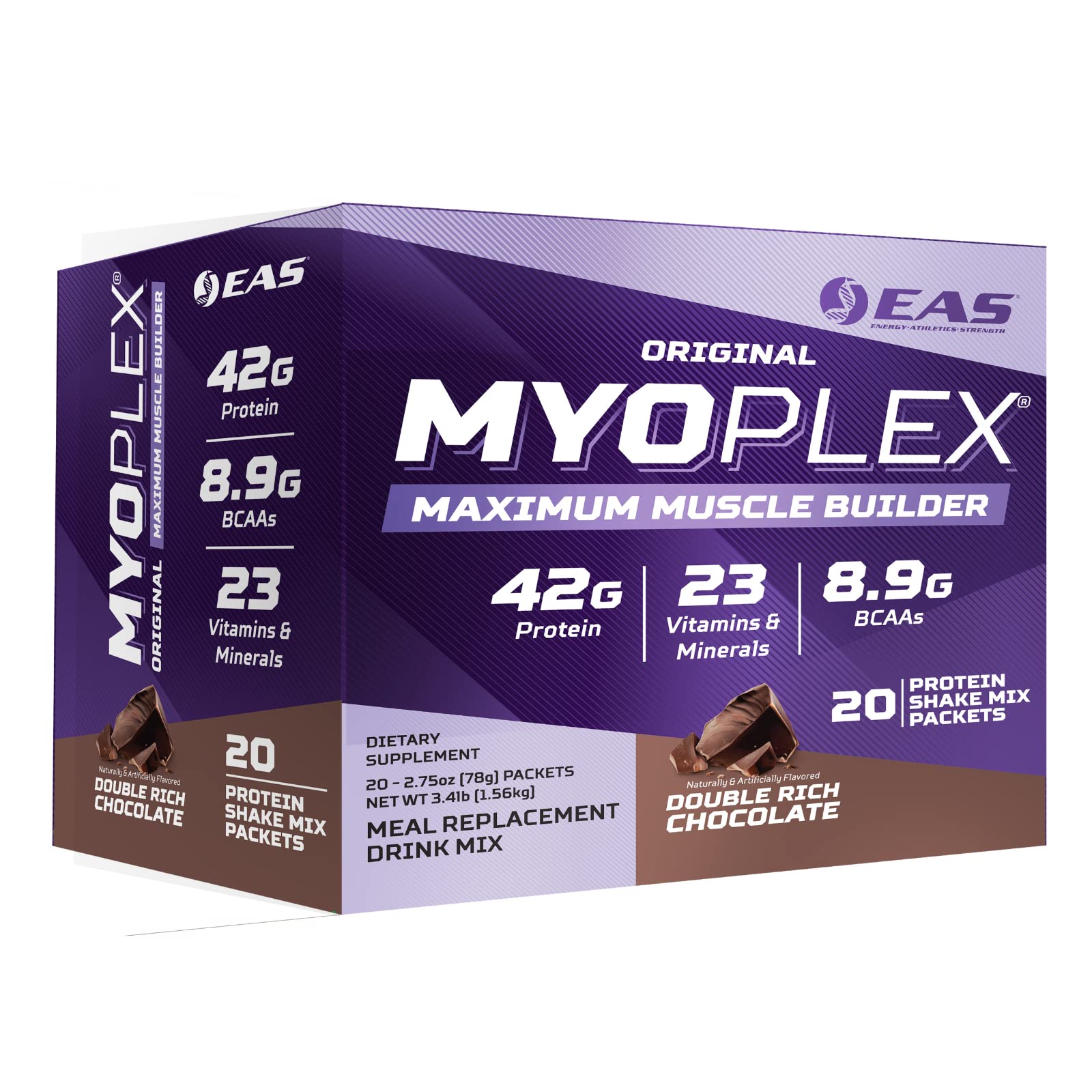EAS Myoplex: empaque de sobres para reemplazo de comidas