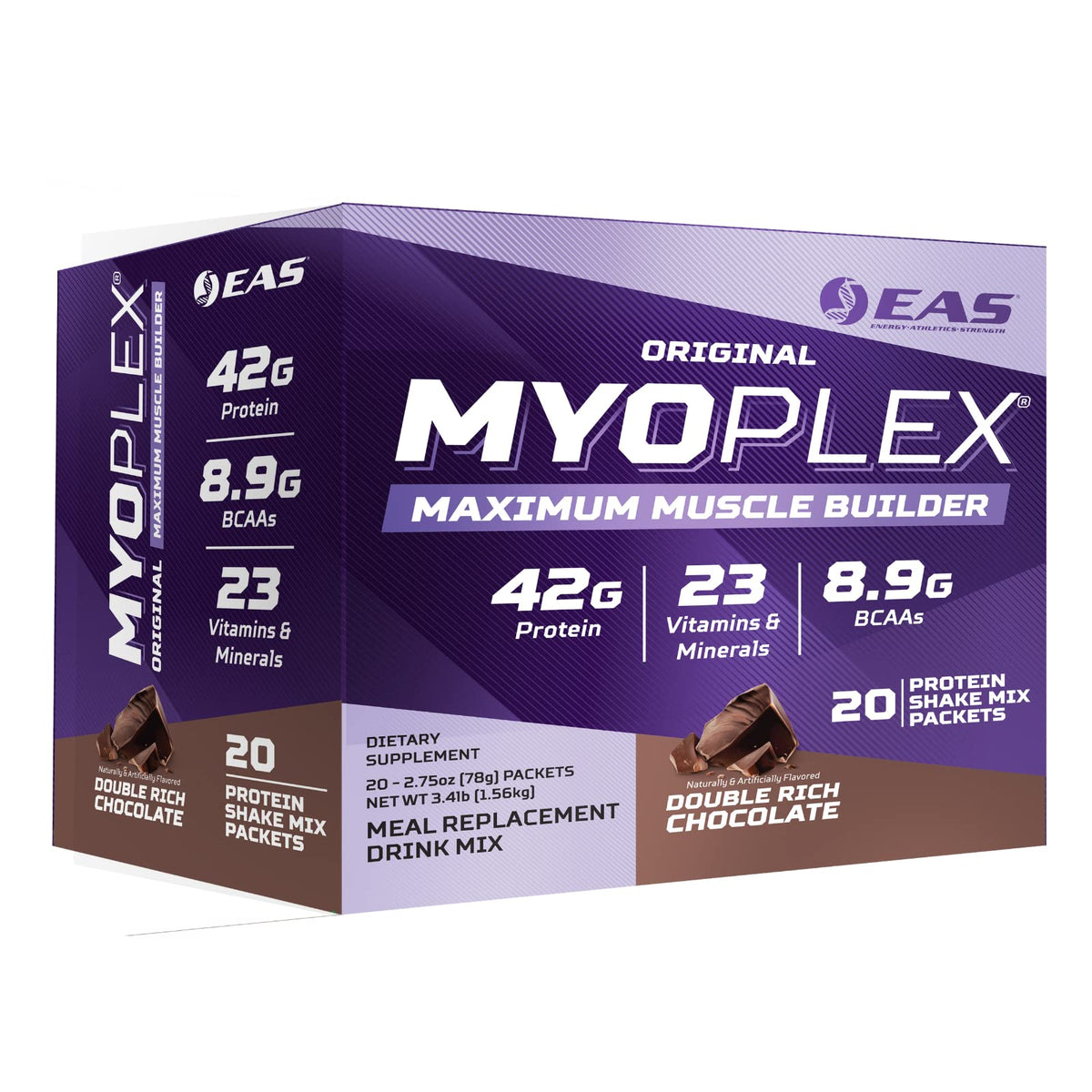 EAS Myoplex: empaque de sobres para reemplazo de comidas