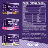 Paquetes individuales de Myoplex listos para usar tras entrenar