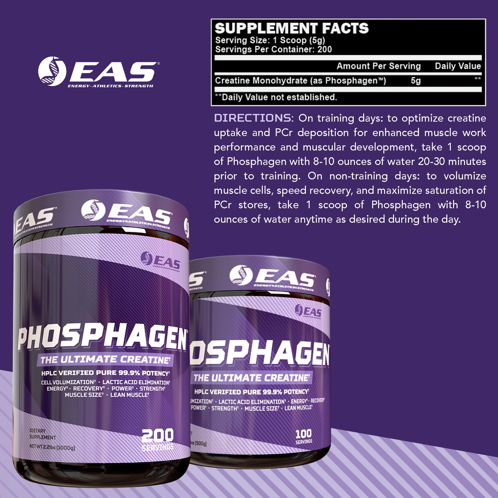 Cuchara medidora de EAS Phosphagen Ultimate Creatine para porciones precisas