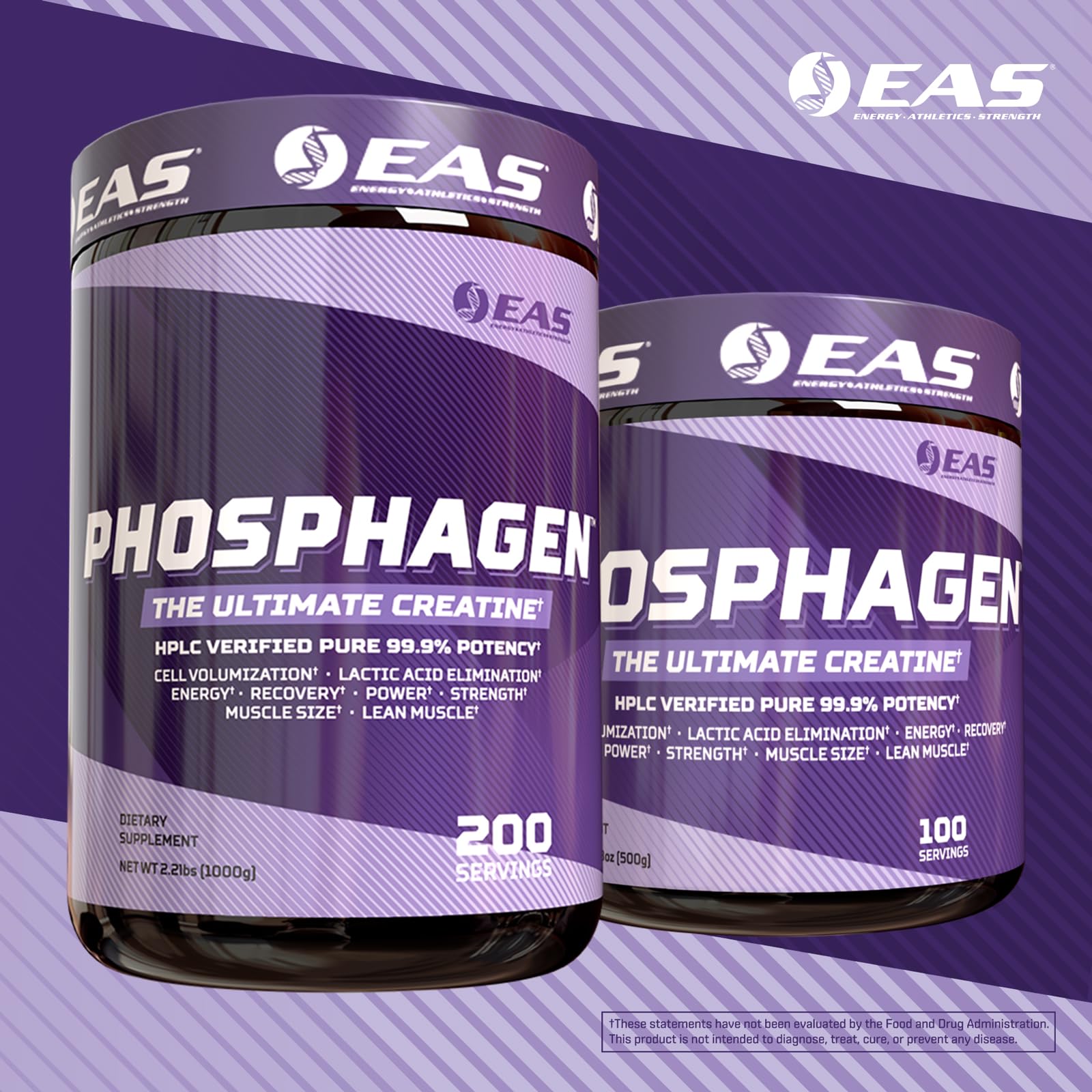 Caja de EAS Phosphagen Ultimate Creatine para plan de entrenamiento.
