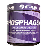 Envase de EAS Phosphagen Ultimate Creatine para entrenamientos intensos.