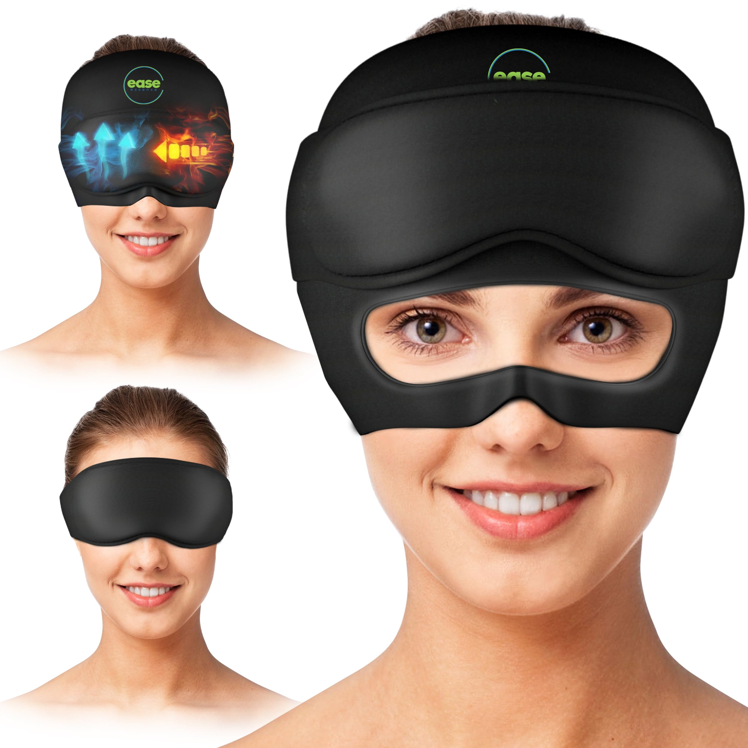 Gorra Ease Essence alivia cefalea con diseño 2 en 1 para mayor confort.
