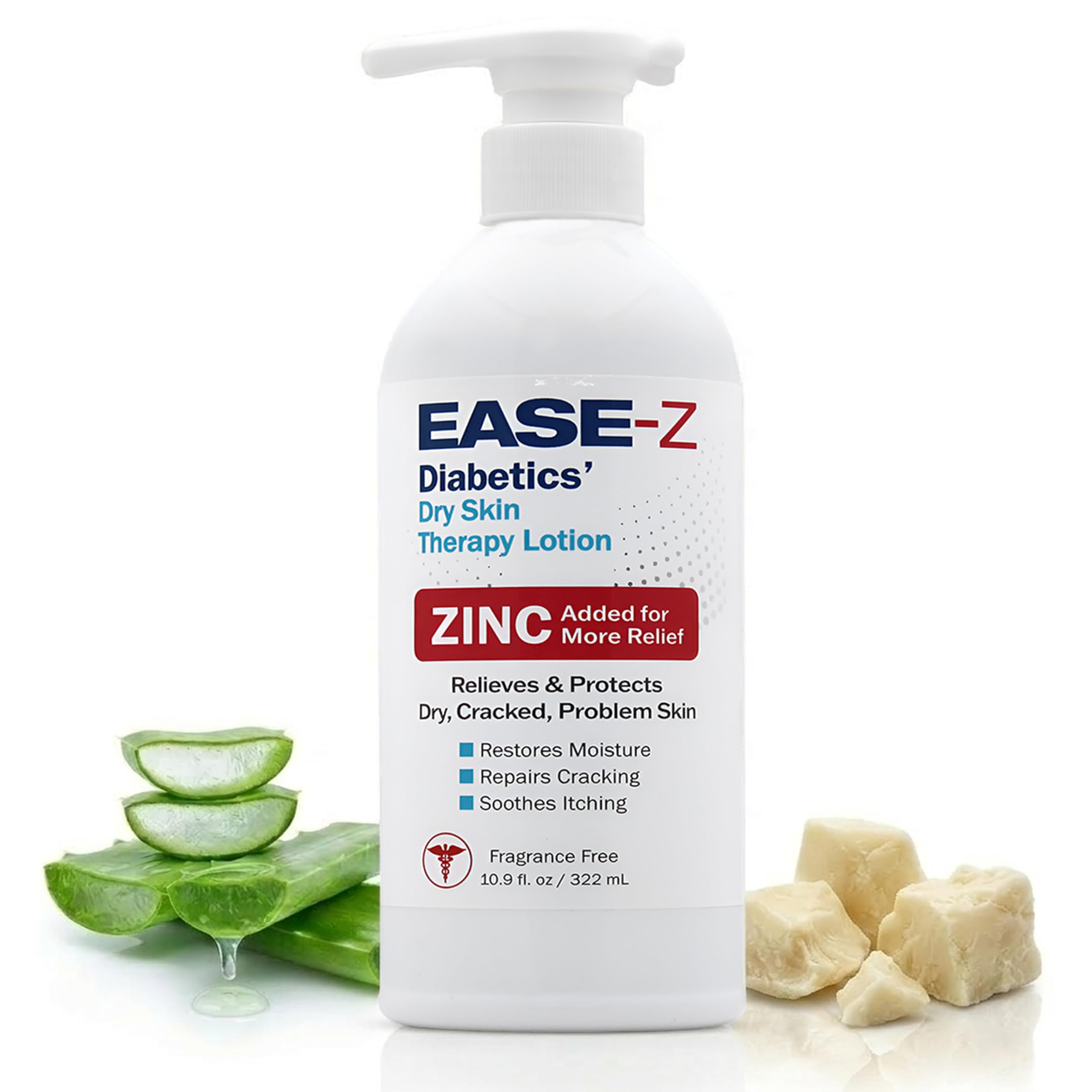 Loción EASE-Z diabética en frasco para piel seca y humectación prolongada