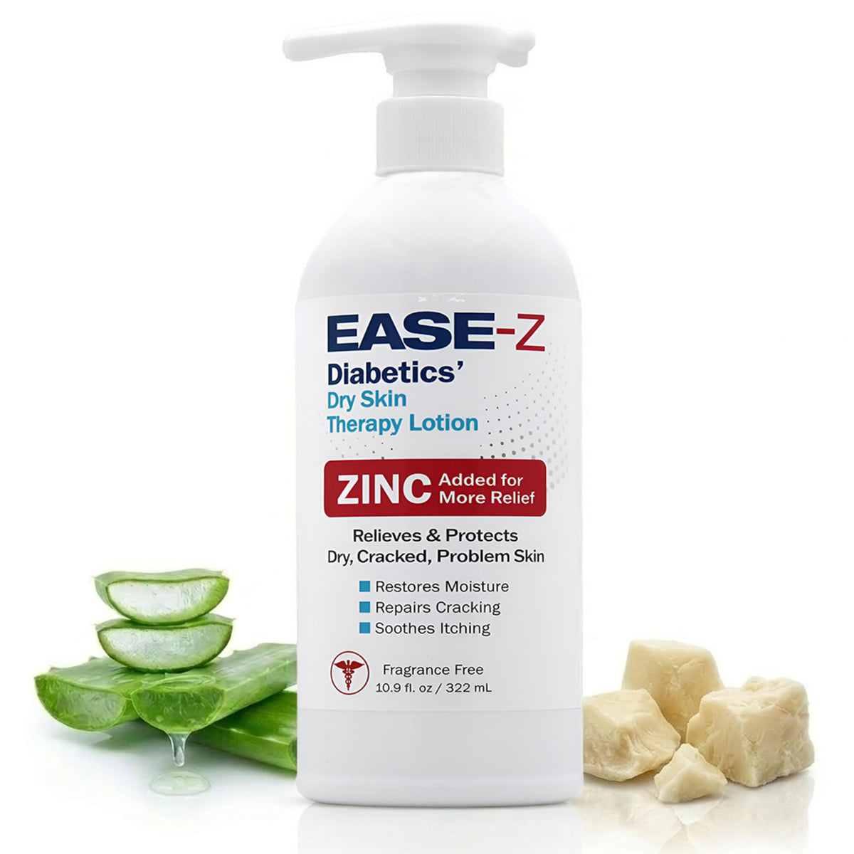 Loción EASE-Z diabética en frasco para piel seca y humectación prolongada