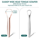 Raspador de lengua Easkep con cabeza ancha para limpieza eficiente
