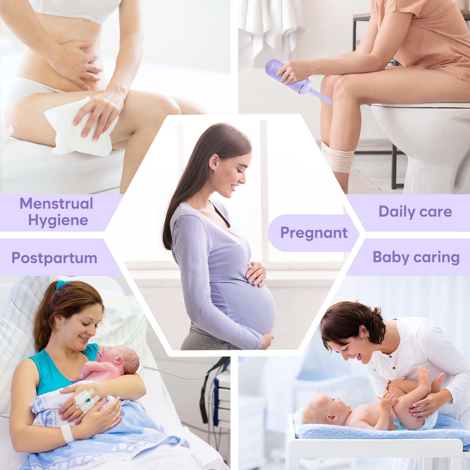 Easy@Home bidet portátil libre de BPA y materiales seguros