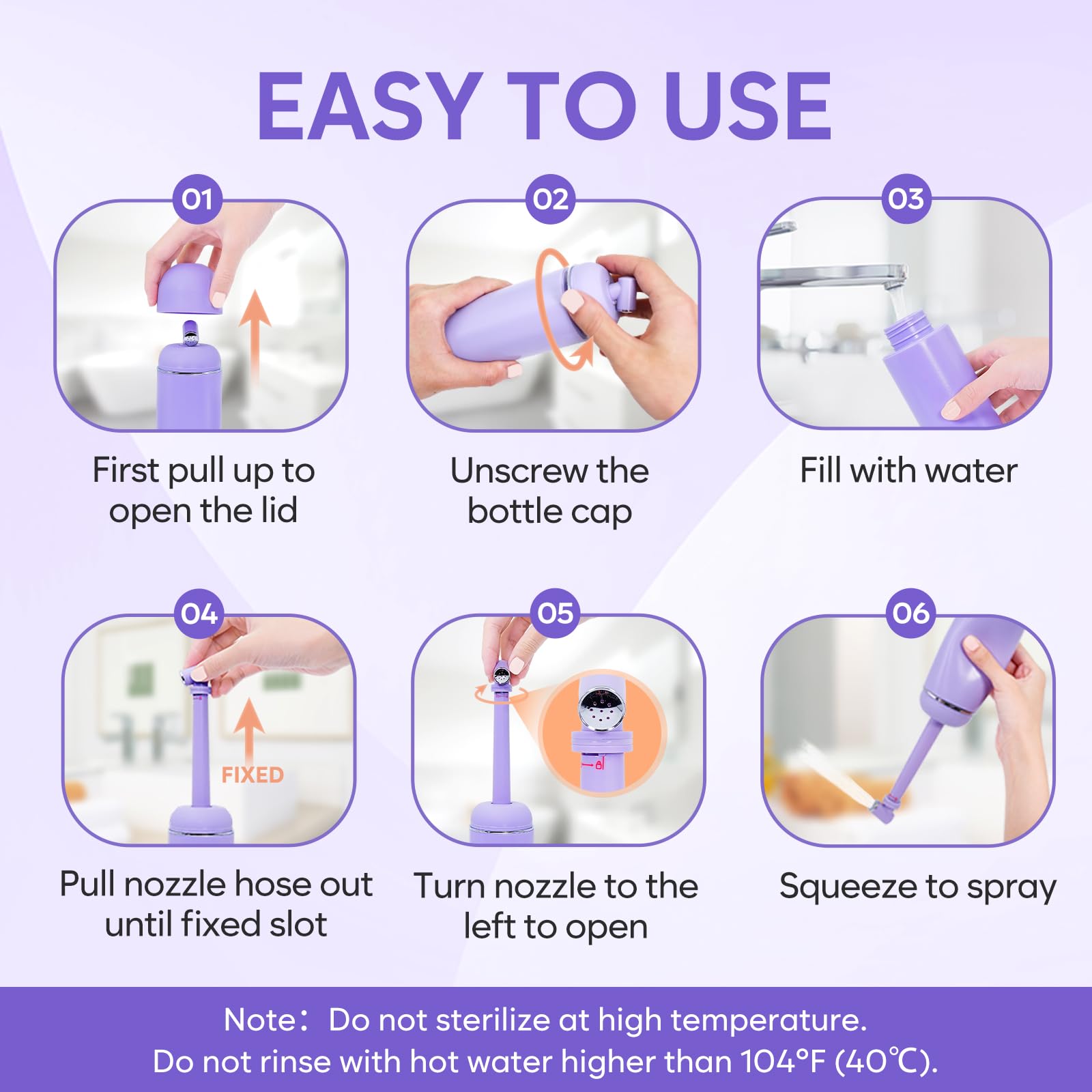 Easy@Home bidet portátil para viajes con diseño compacto
