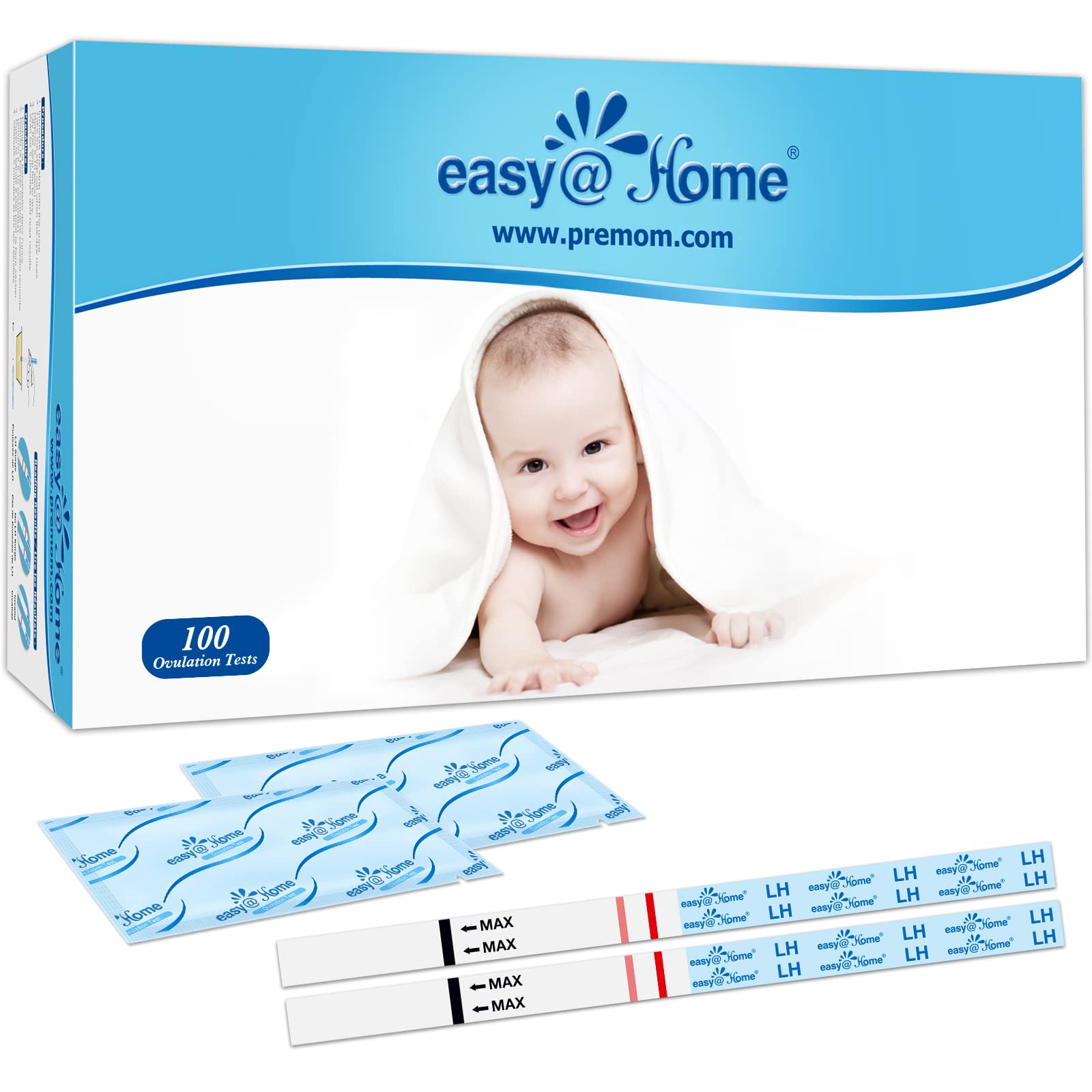 Instrucciones fáciles de Easy@Home para pruebas de ovulación