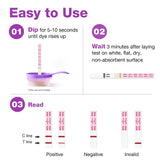 Easy@Home lectura-resultados claras para distinguir dos líneas y control.