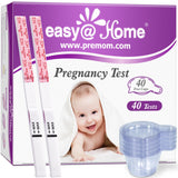 Easy@Home pruebas de embarazo 40 tiras para detección temprana y confiable.