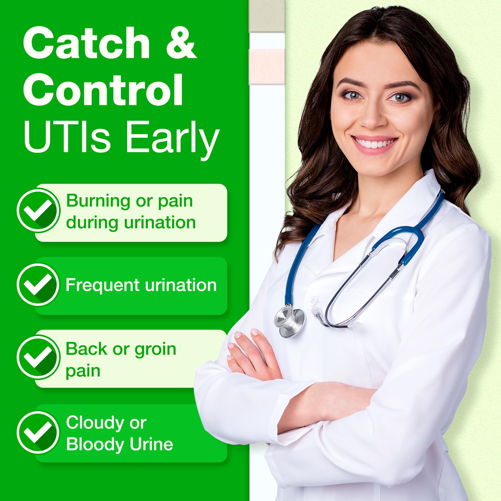Easy@Home: tira UTI 2 en 1 detectando nitritos y leucocitos