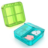 Easyhope bote de pastillas con 4 compartimentos y tapas dobles para mayor organización