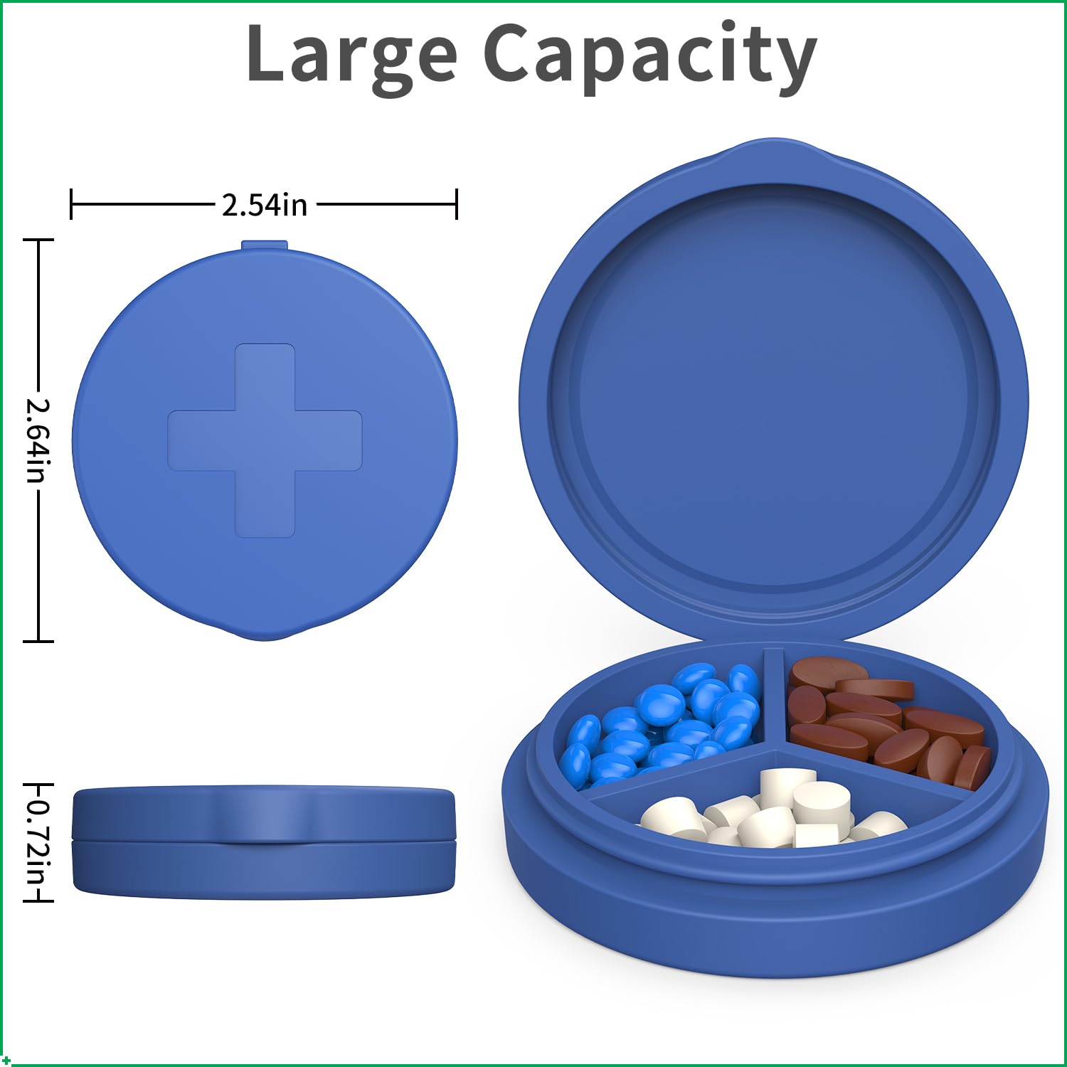 Caja portátil Easyhope de tamaño compacto para billetera o bolsillo.