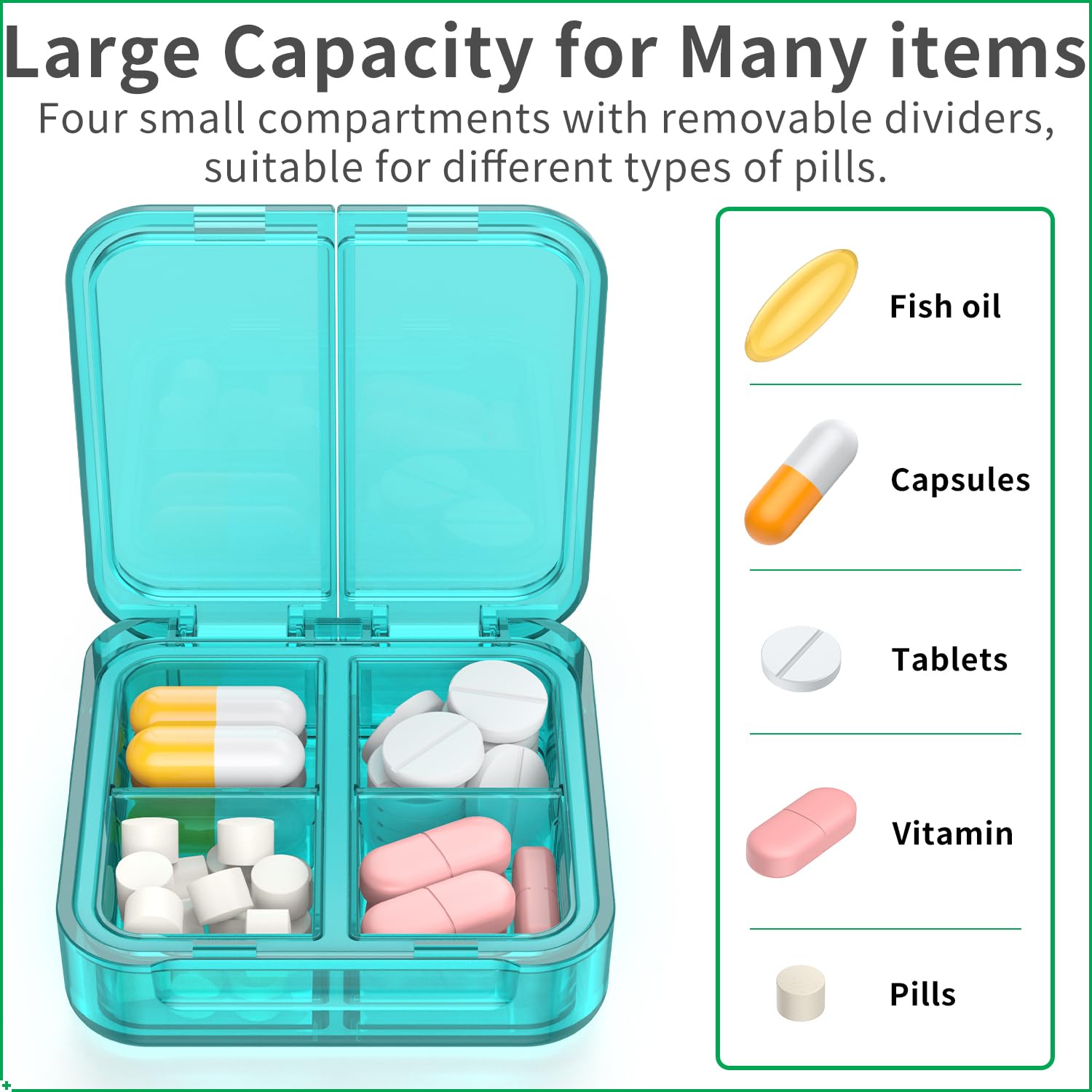Easyhope divisores removibles permiten configurar 4 o 2 espacios según necesidad