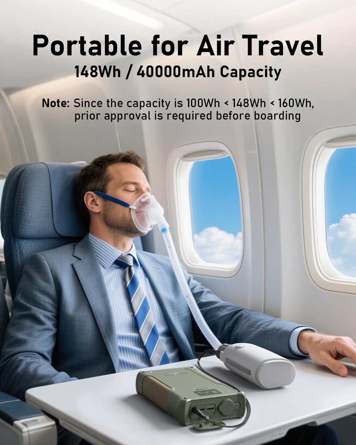 Conjunto de recarga en coche para CPAP con ES400.