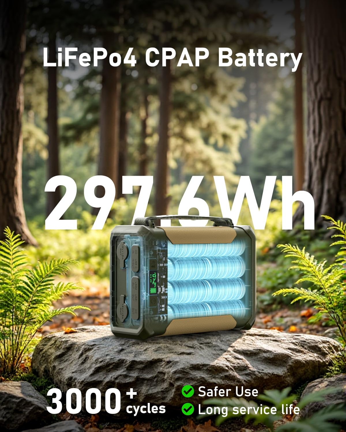 Uso en camping y emergencias, energía portátil para CPAP.