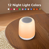 Easysleep 12 colores de luz nocturna para crear ambiente suave.